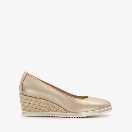 Dames pumps met sleehak goud