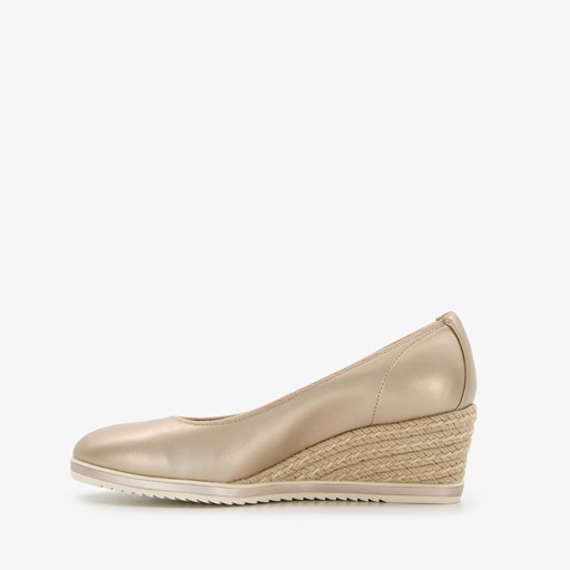 Dames pumps met sleehak goud