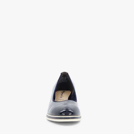 Dames lak pumps met sleehak blauw