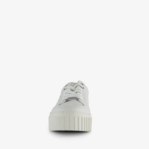 Dames sneakers met plateauzolen wit