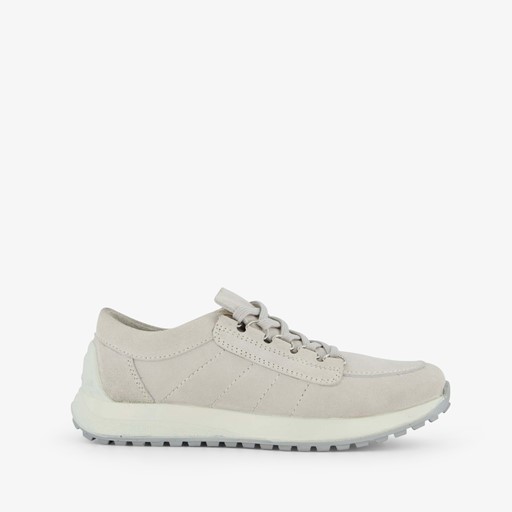 Suede dames sneakers beige