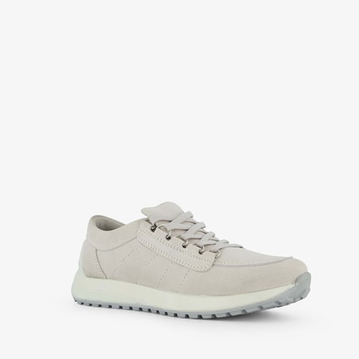 Suède dames sneakers beige