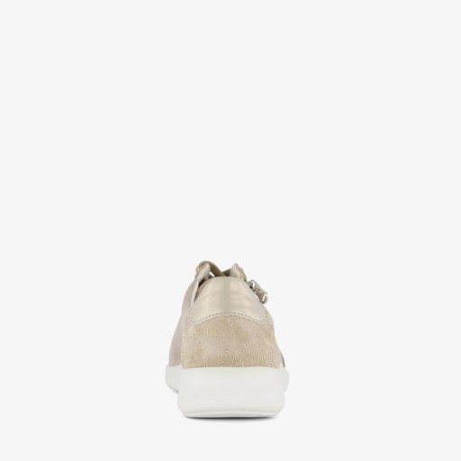 Leren dames sneakers beige