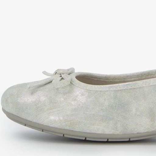 Dames ballerina zilverkleurig