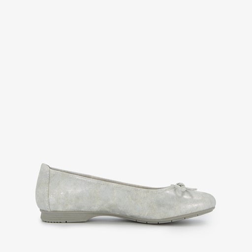 Dames ballerina zilverkleurig