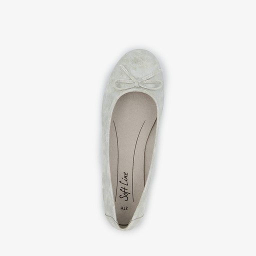 Dames ballerina zilverkleurig