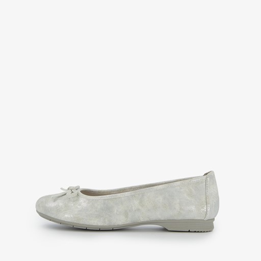 Dames ballerina zilverkleurig
