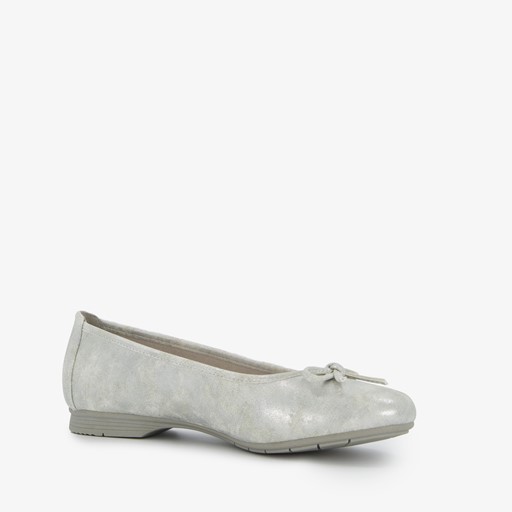 Dames ballerina zilverkleurig