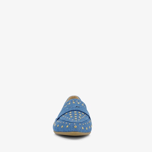 Dames loafers denim met studs