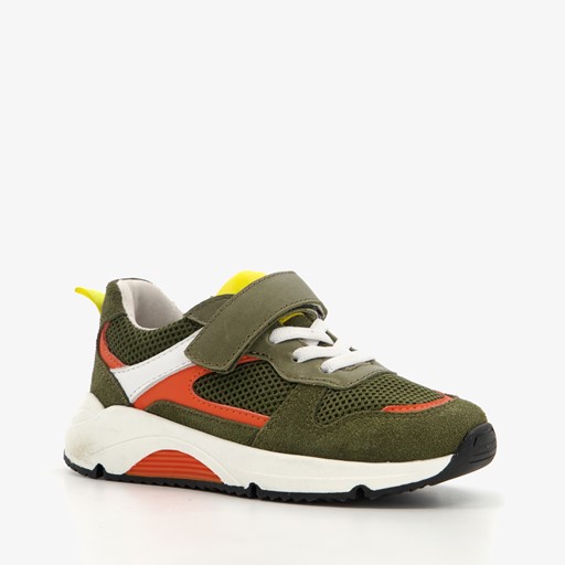 Leren jongens sneakers groen