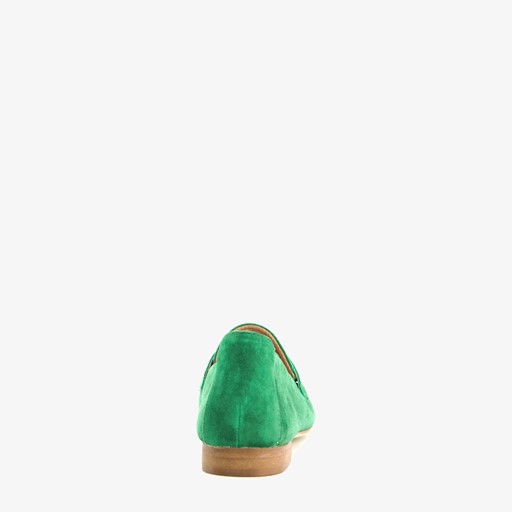 Suede dames loafers groen