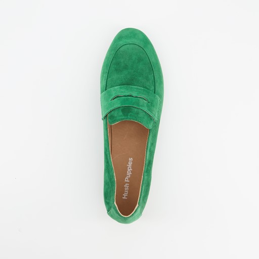 Suede dames loafers groen