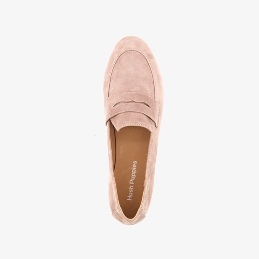 Suede dames loafers beige