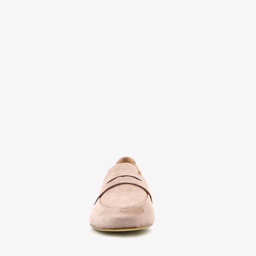 Suede dames loafers beige