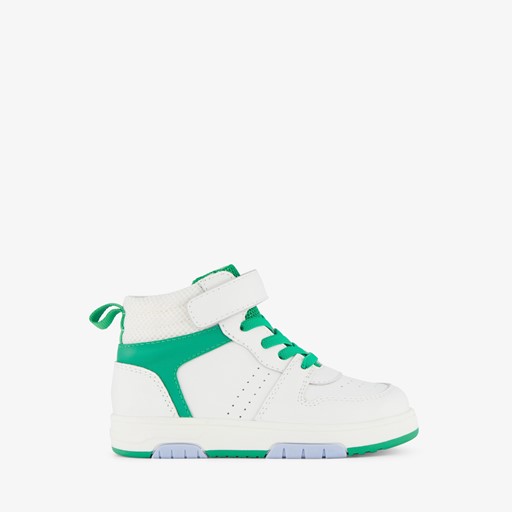 Leren jongens sneakers wit groen