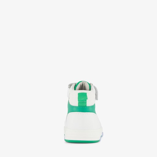 Leren jongens sneakers wit groen