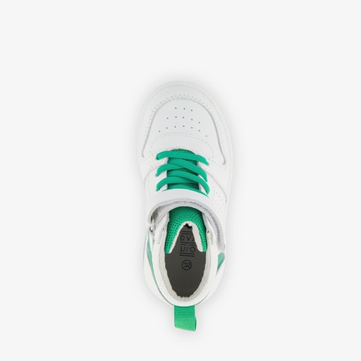Leren jongens sneakers wit groen