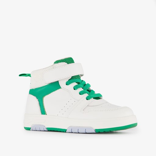 Leren jongens sneakers wit groen