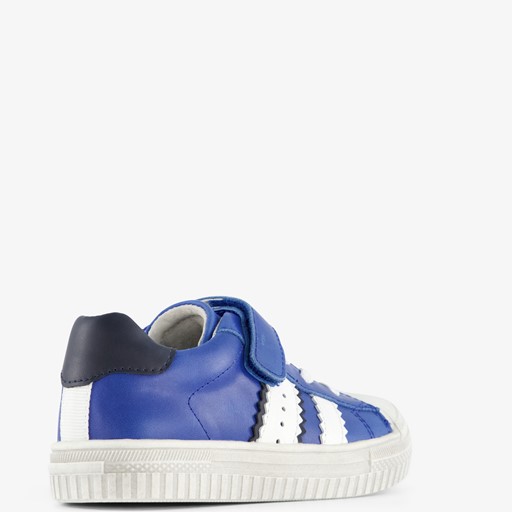 Leren jongens sneakers blauw wit