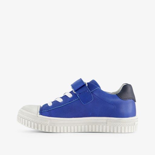 Leren jongens sneakers blauw wit