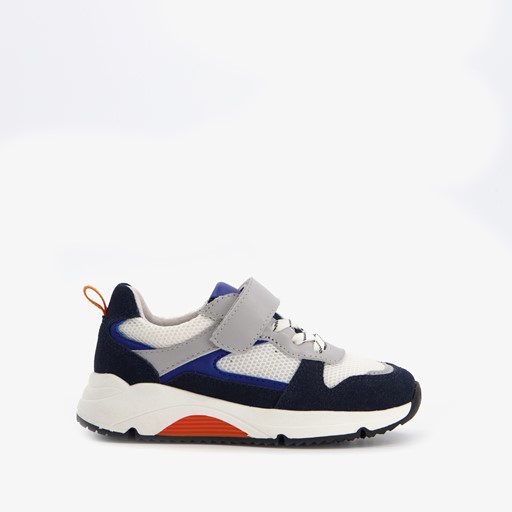 Leren jongens sneakers wit/blauw