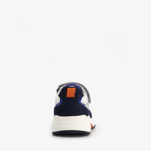 Leren jongens sneakers wit/blauw