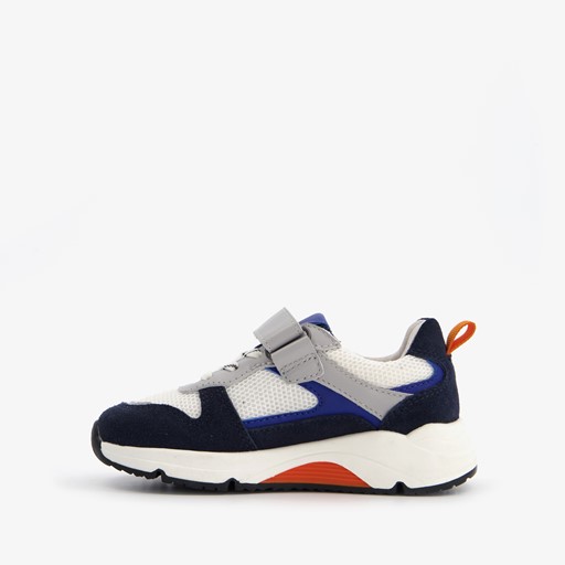 Leren jongens sneakers wit/blauw