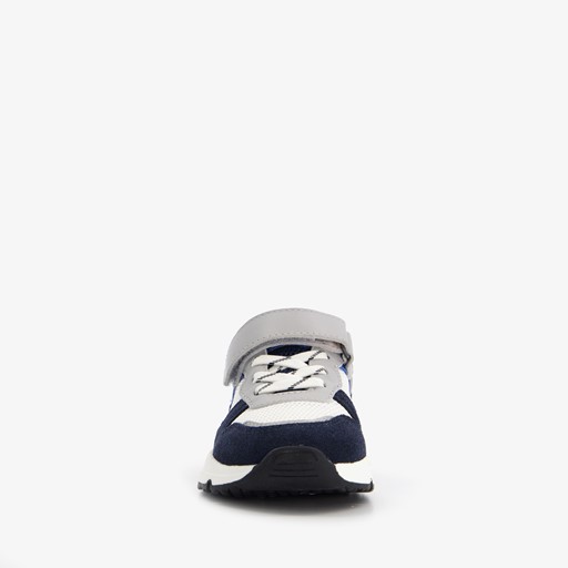 Leren jongens sneakers wit/blauw