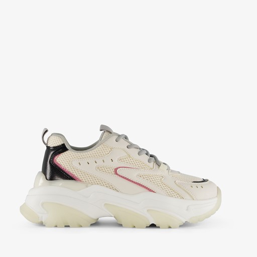 Dames dad sneakers met lak details