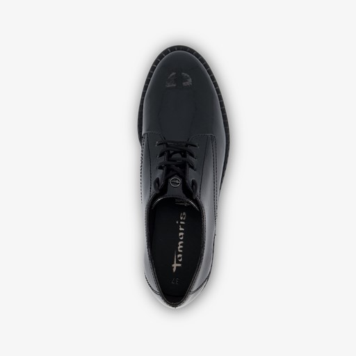 Lak dames veterschoenen croco design