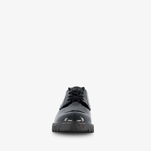 Lak dames veterschoenen croco design