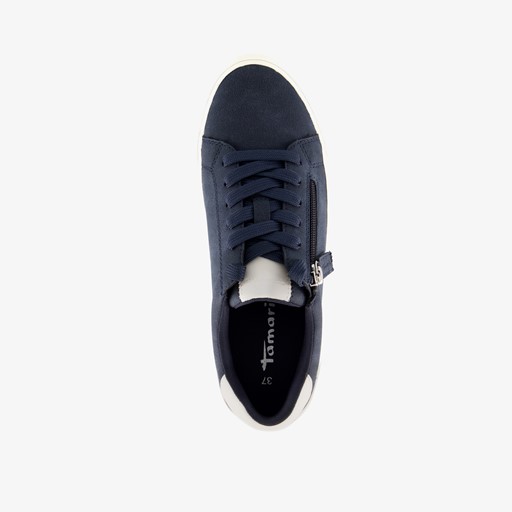 Dames sneakers met rits blauw