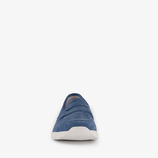 Leren dames instapper blauw