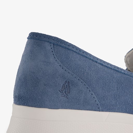 Leren dames instapper blauw