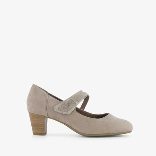 Dames pumps met bandje taupe