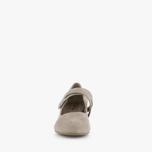 Dames pumps met bandje taupe