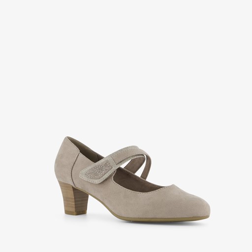 Dames pumps met bandje taupe