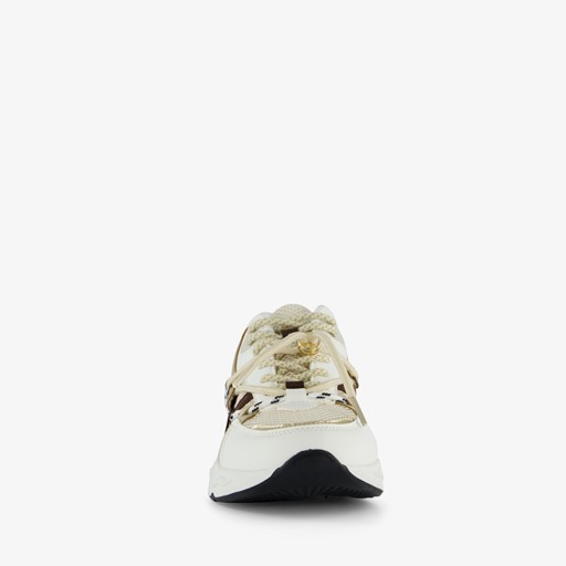 Dames beige dad sneakers met veter