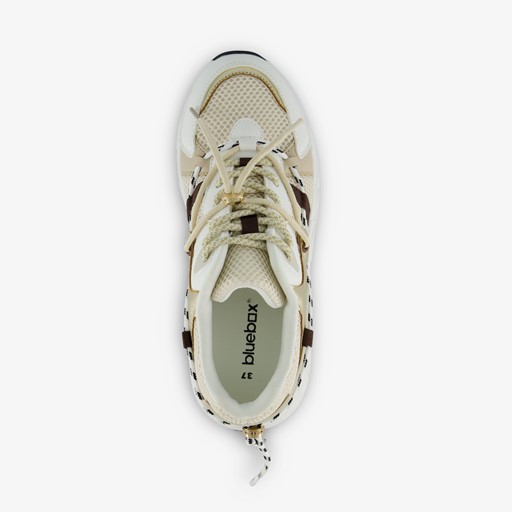 Dames beige dad sneakers met veter
