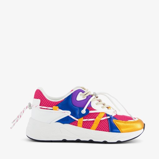 Dames multi color dad sneakers met veter