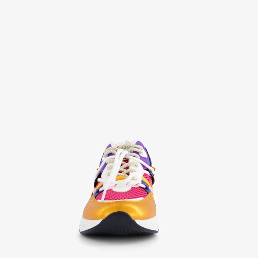 Dames multi color dad sneakers met veter