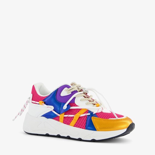 Dames multi color dad sneakers met veter