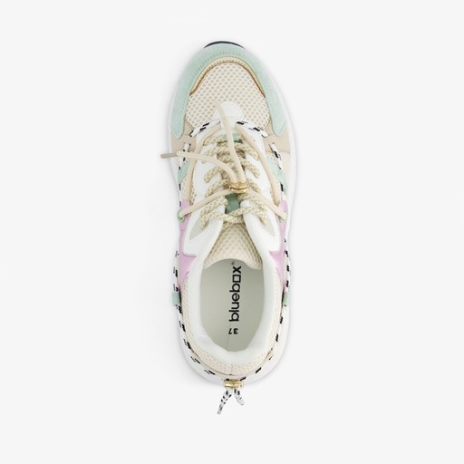 Dames pastel dad sneakers met veter