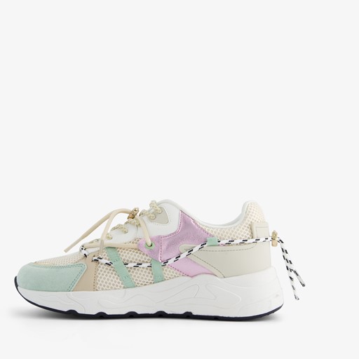 Dames pastel dad sneakers met veter