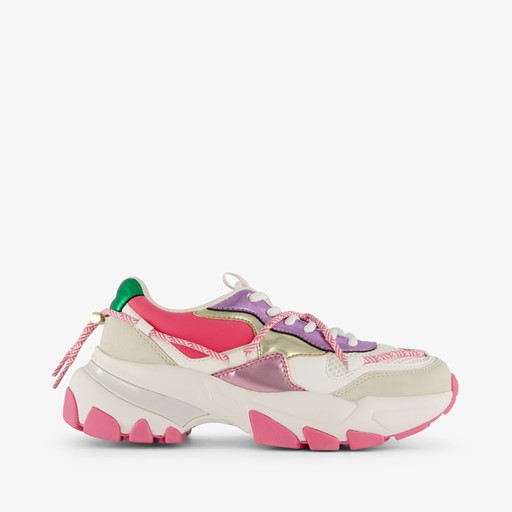 ONLY Shoes dames dad sneakers met roze zool