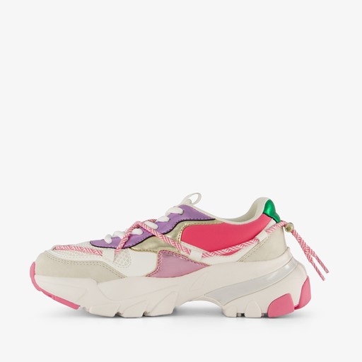 ONLY Shoes dames dad sneakers met roze zool