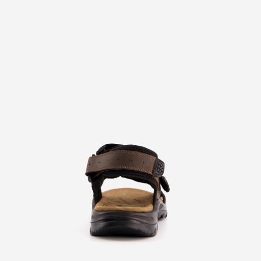 Leren heren sandalen bruin