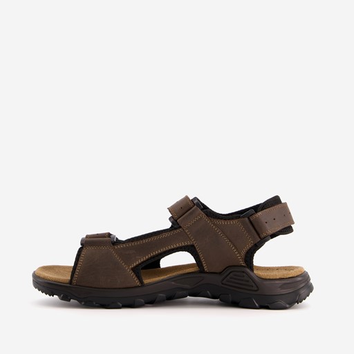 Leren heren sandalen bruin