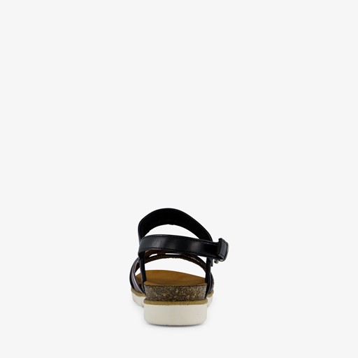 Dames sandalen zwart goud