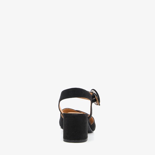 Dames sandalen met hak zwart